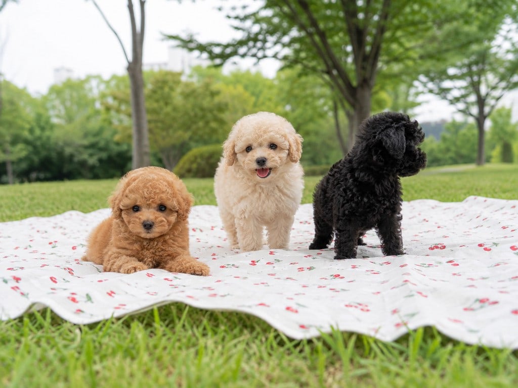 Cuccioli di Barboncino con i documenti